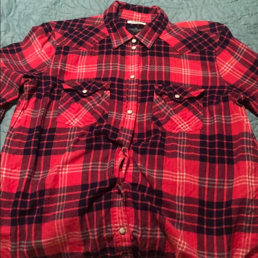 button down american eagle long sleeve shirt